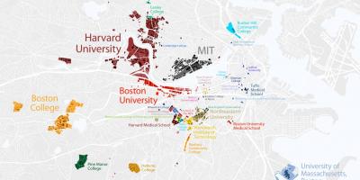 Zemljevid Boston university