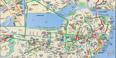 Boston voziček ture zemljevid