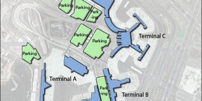 Zemljevid Logan letališki terminal c