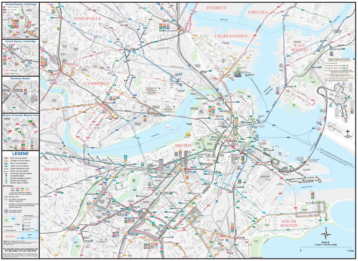 MBTA avtobus zemljevid