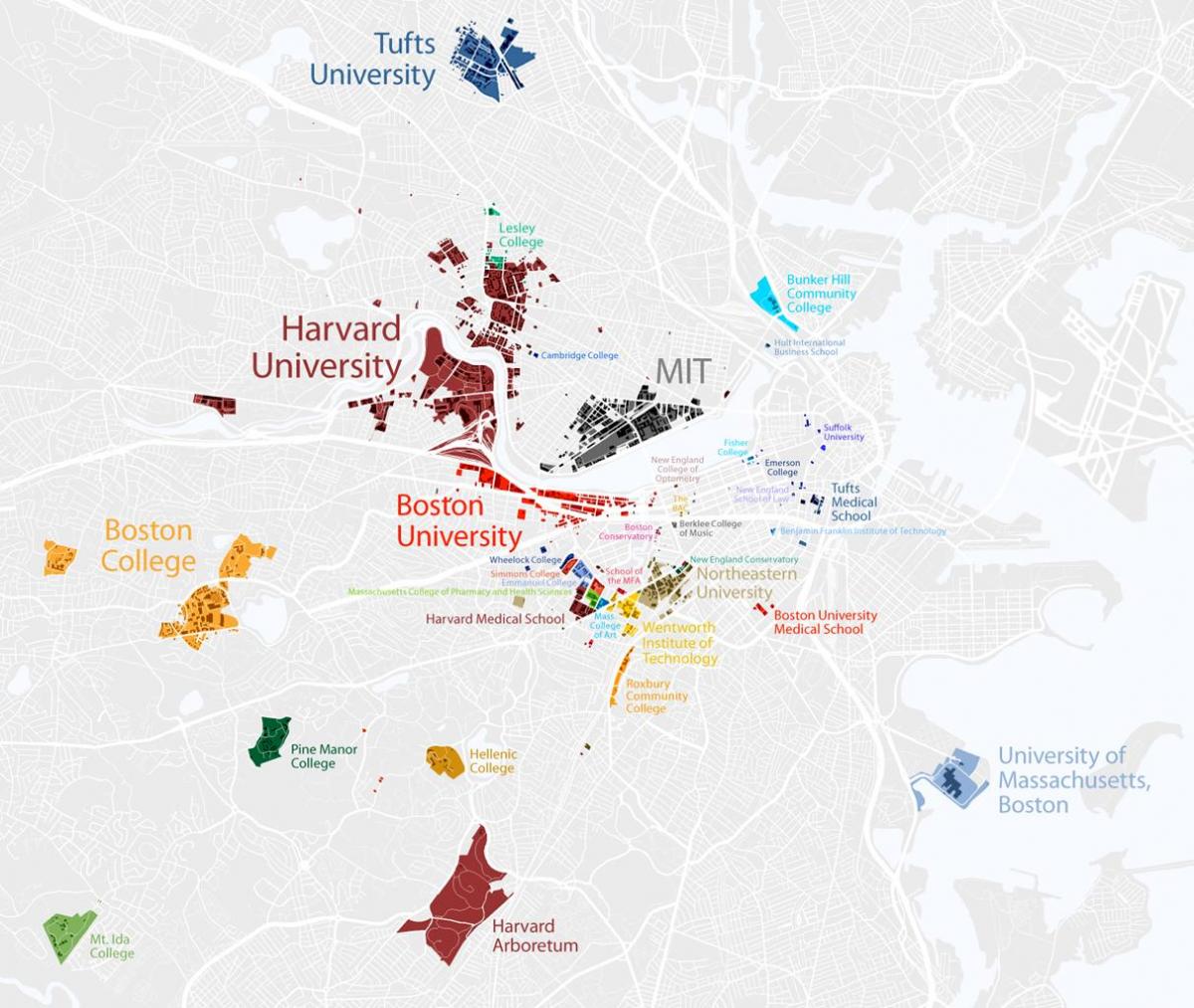zemljevid Boston university