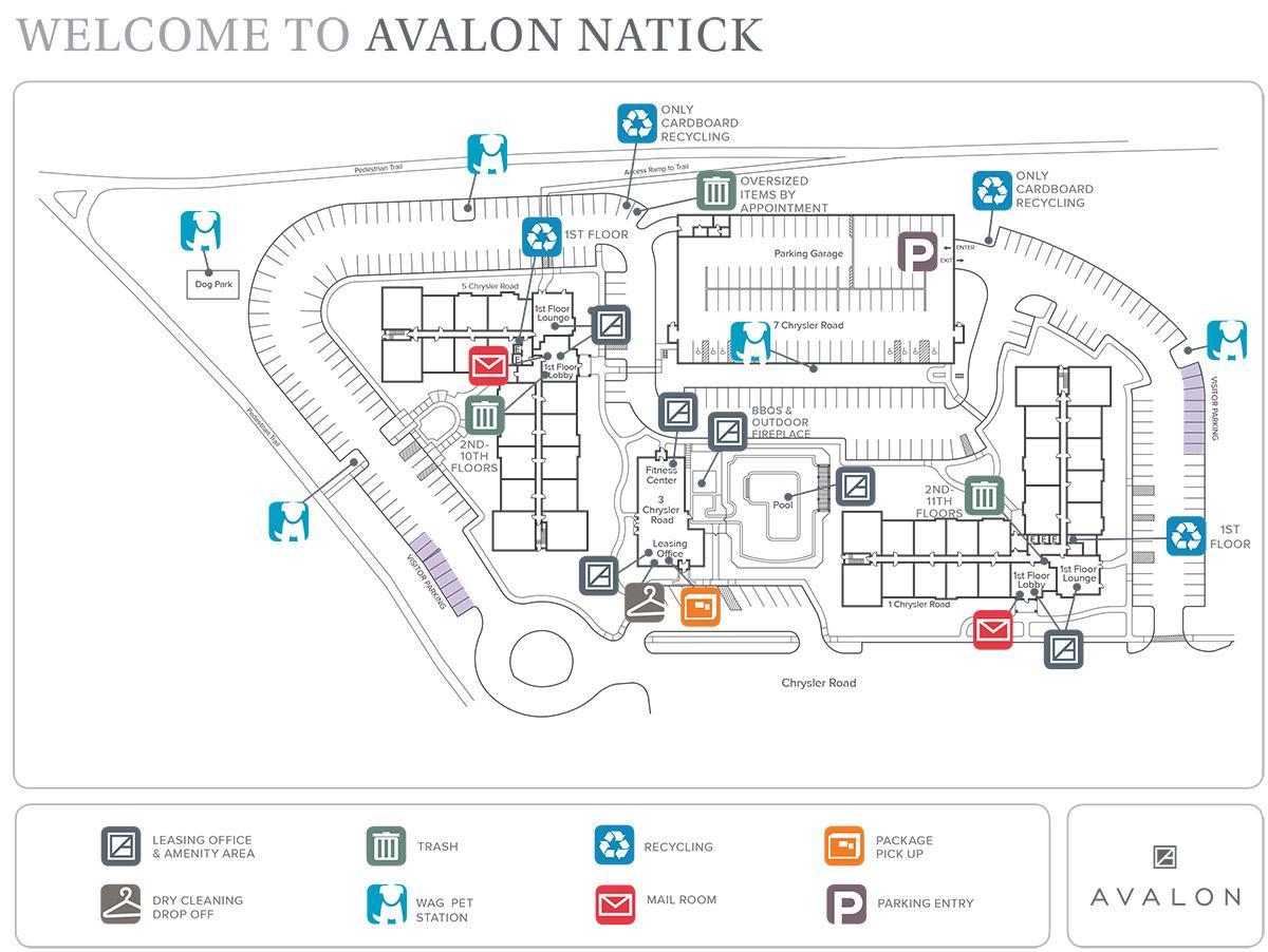 zemljevid Natick Center