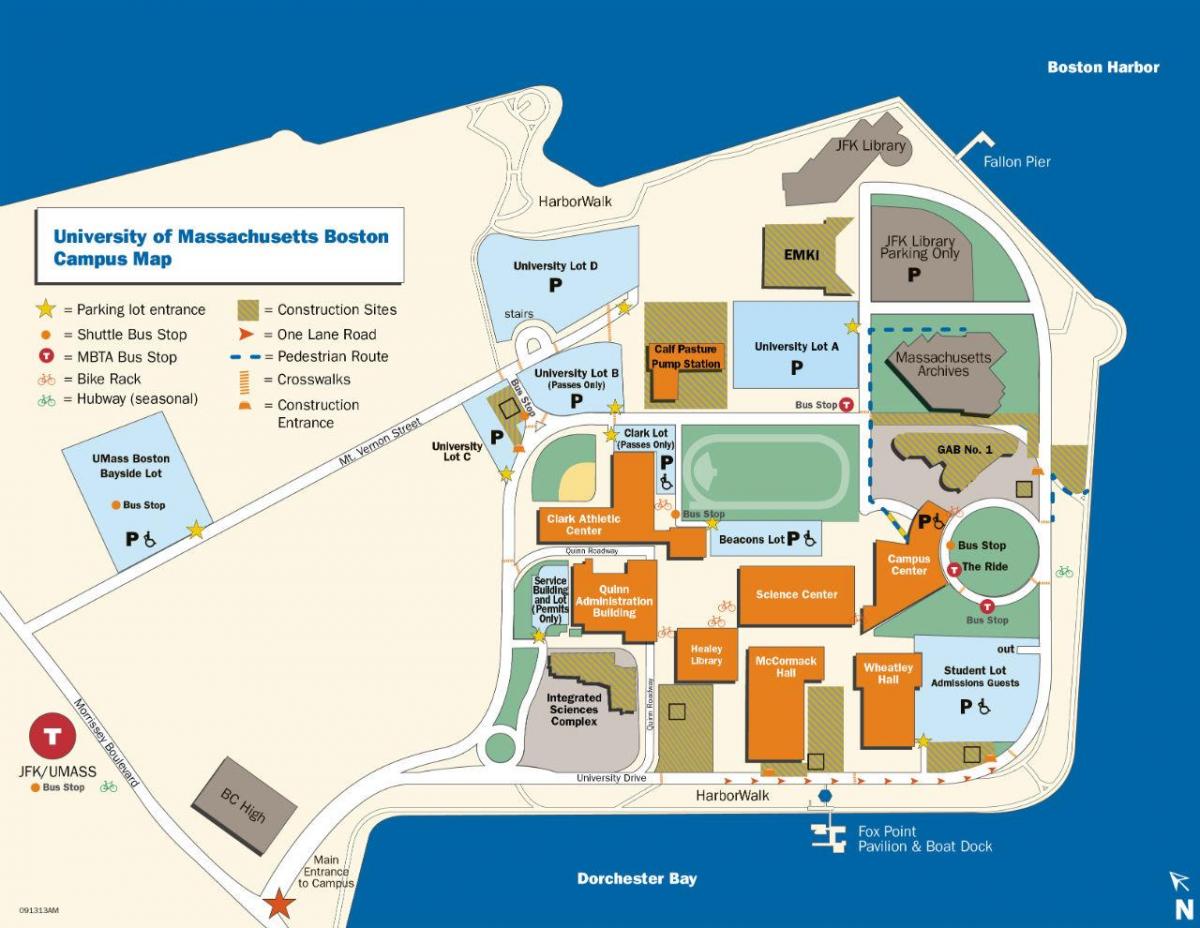 umass Boston campus zemljevid
