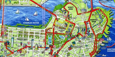 Turistična karta Boston