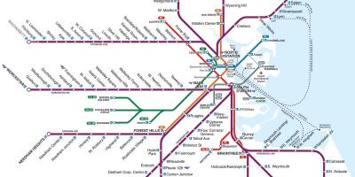 Boston železniške postaje zemljevid