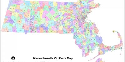 Poštna številka zemljevid Boston