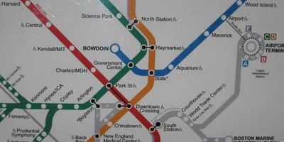 Boston jugu postaja zemljevid