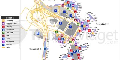 Zemljevid mednarodno letališče Logan