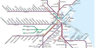Primestne železnice zemljevid Boston
