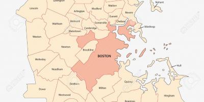 Metro Boston zemljevid