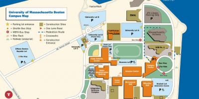 Umass Boston campus zemljevid