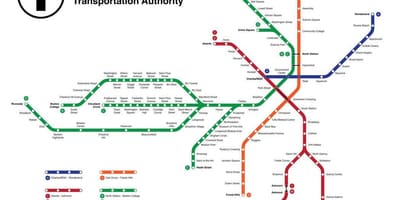Podzemni Boston zemljevid