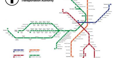 Podzemni Boston zemljevid