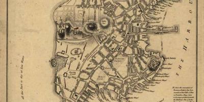 Zemljevid zgodovinsko Boston